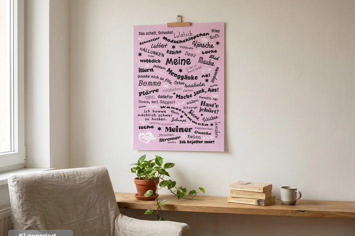 Poster mit vielen handschriftlichen Notizen und Stichpunkten in Pinkton, darunter Begriffe wie „Motivation“, „Ziele“, „Planung“, „Idee“ und ähnliche Begriffe zur persönlichen Entwicklung und Organisation.