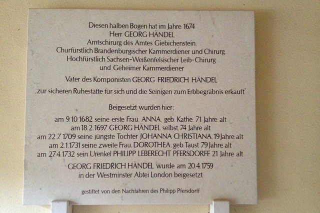Taufeintrag Georg Friedrich Händels